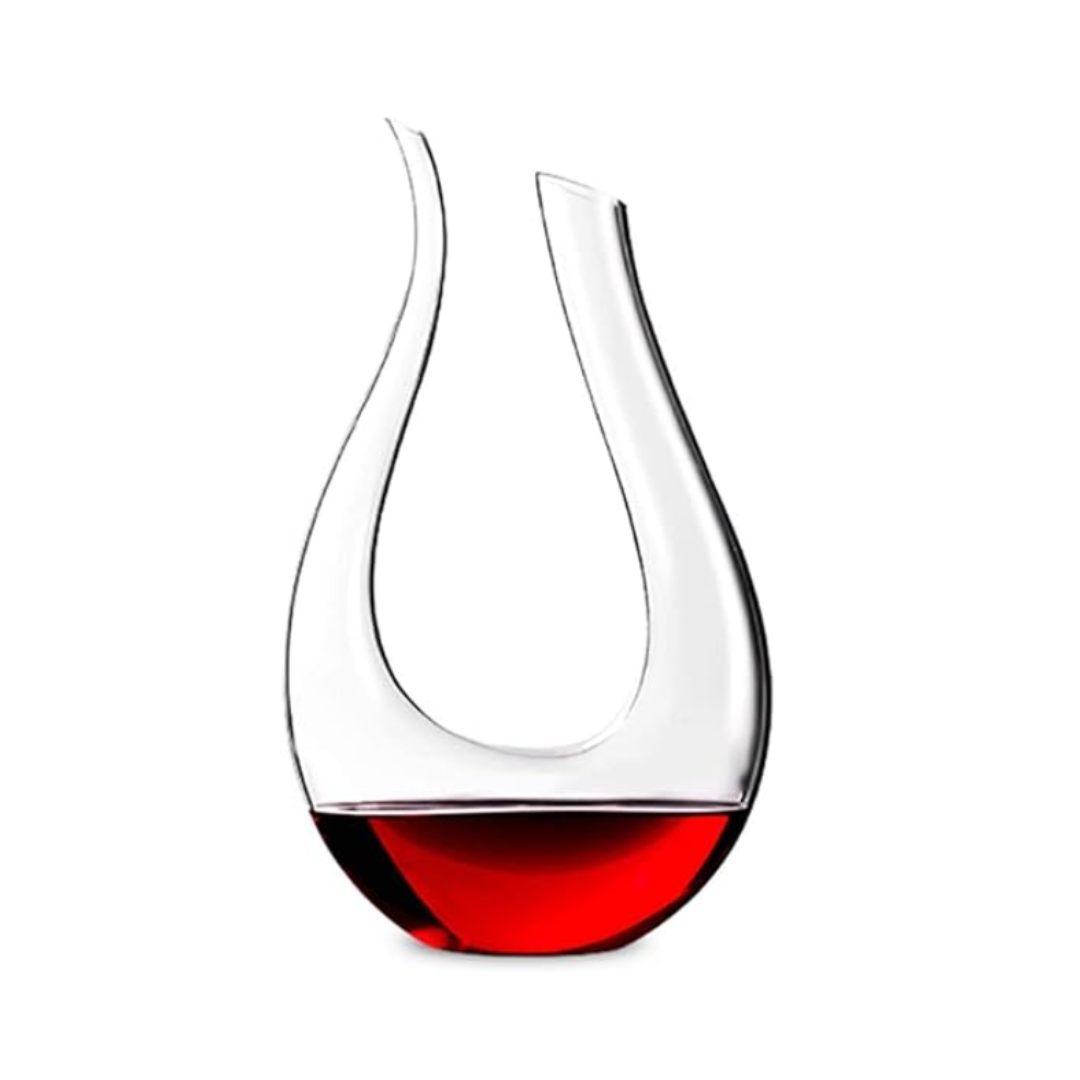 Crystal Wine Decanter: Elegant Aerator & Lees Remover