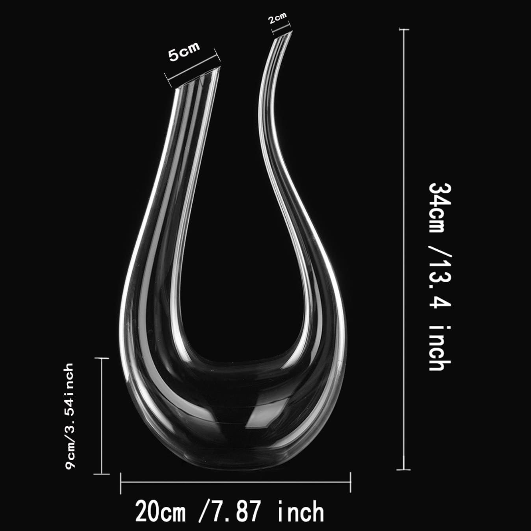 Crystal Wine Decanter: Elegant Aerator & Lees Remover